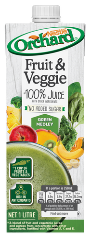 Orchard Fruit & Veggie 100% Juice Green (1L)