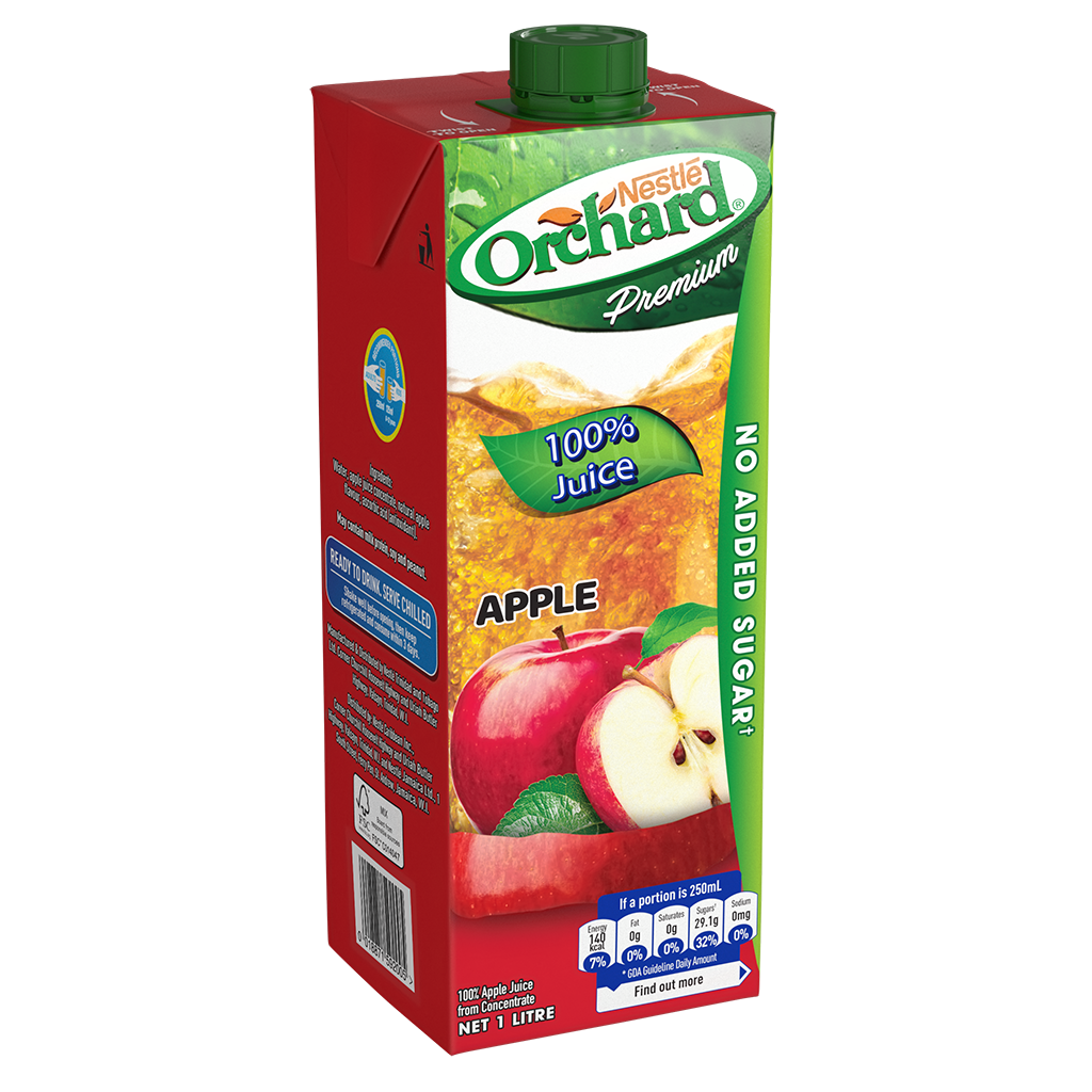 Orchard 100% Apple Juice NSA w/Screw Cap (1L)