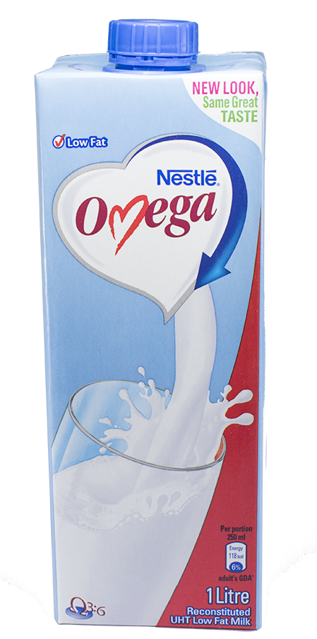Nestle Omega Low Fat w/Screw Cap (1L)
