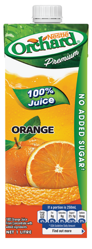 Orchard 100% Orange Juice NSA w/Screw Cap (1L)