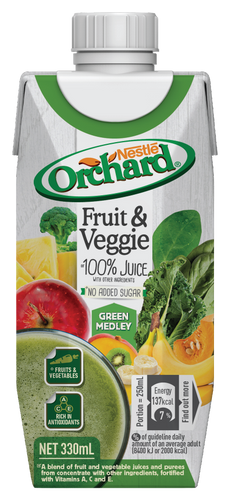 Orchard Fruit & Veggie 100% Juice Green (330ml)