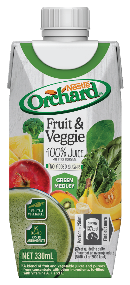 Orchard Fruit & Veggie 100% Juice Green (330ml)