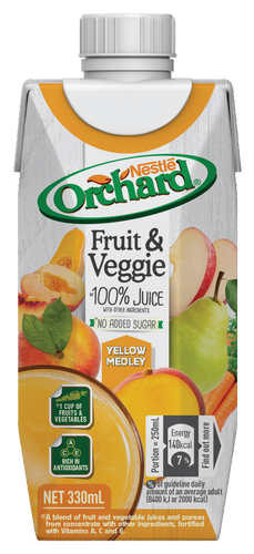 Orchard Fruit & Veggie 100% Juice Yellow (330ml)